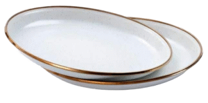 Barebones Enamel Deep Plate Set